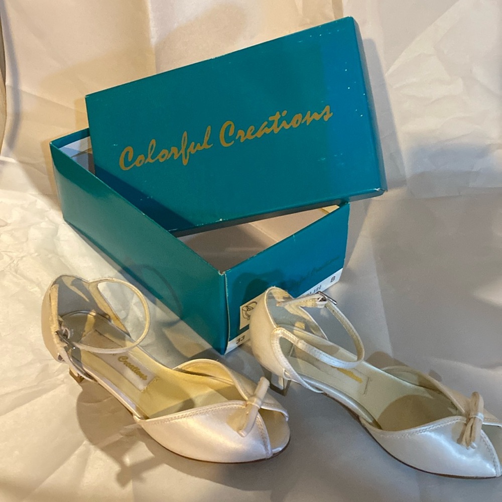 Girls, colorful creation, mini heel, dress shoes